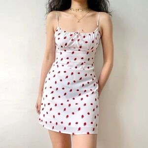 strawberry mini dress